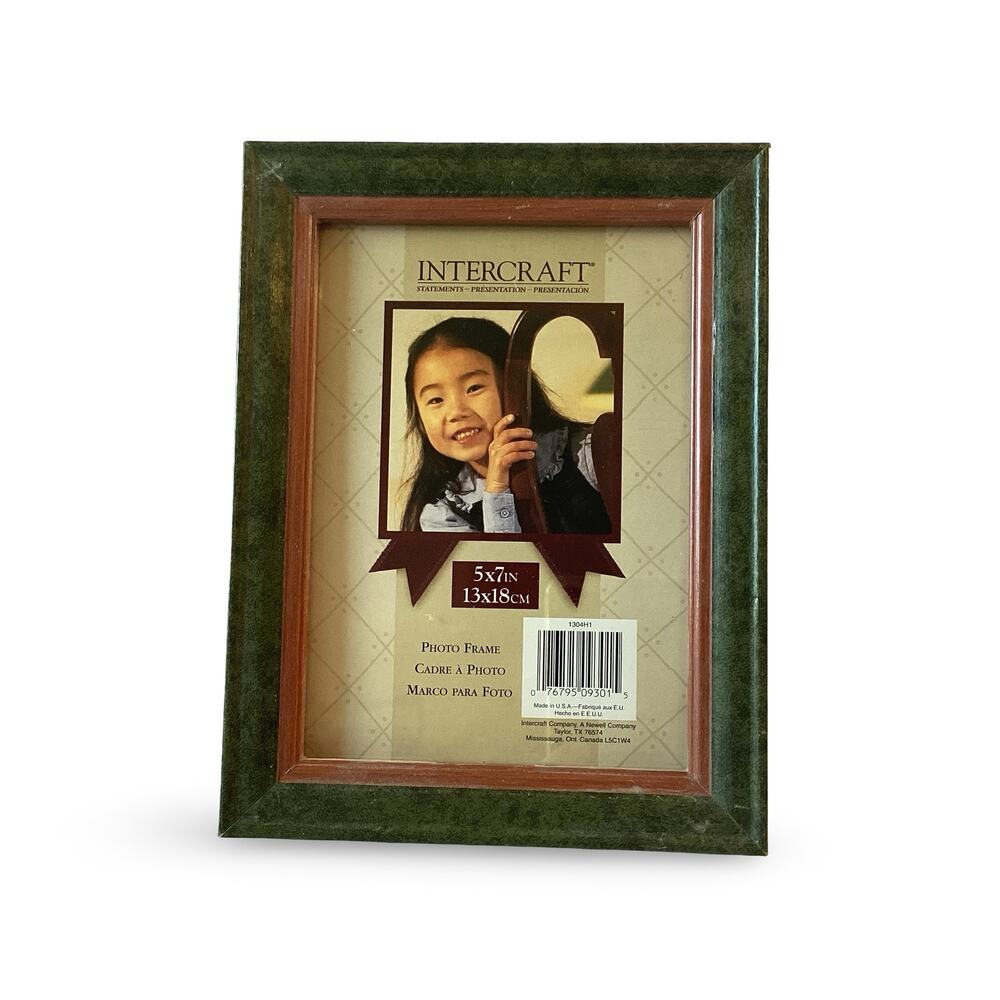 INTERCRAFT Faux Green Marble Wood Picture Frame